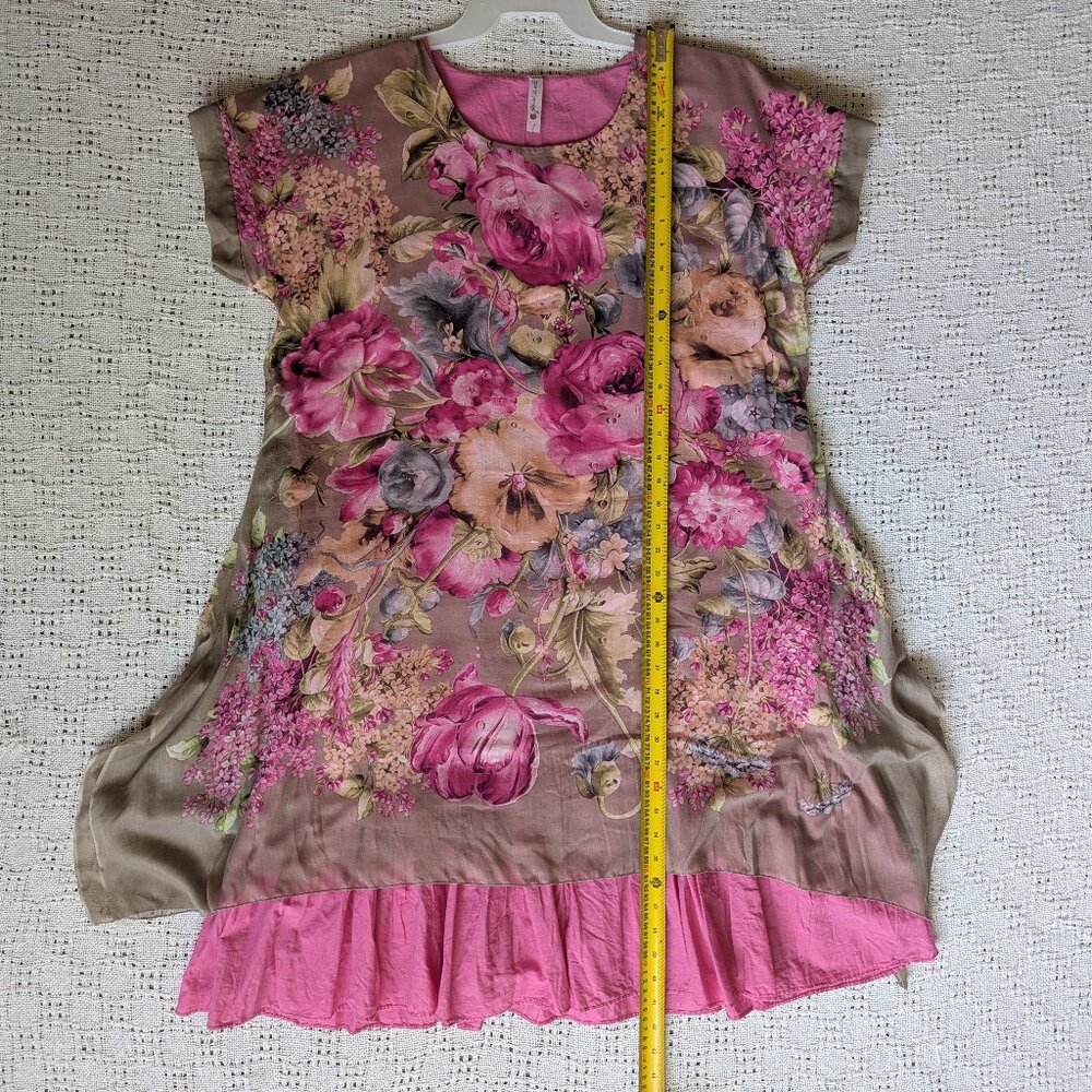 Bo Jack Floral Boho Dress Below Knee Size XL - Picture 4 of 4